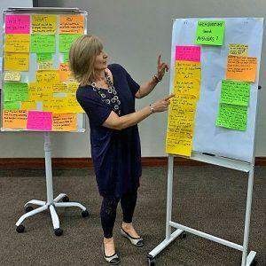 Gläser am Flipchart